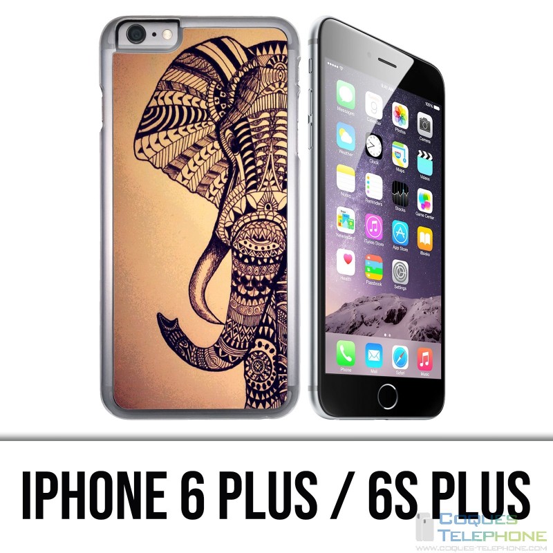 IPhone 6 Plus / 6S Plus Case - Vintage Aztec Elephant