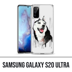 Coque Samsung Galaxy S20 Ultra - Chien Husky Splash