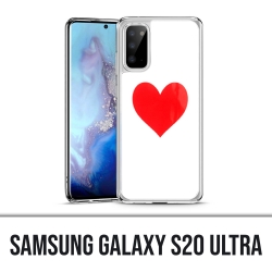 Custodia Samsung Galaxy S20 Ultra - Cuore rosso