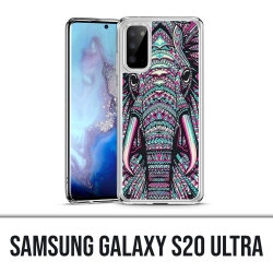 Samsung Galaxy S20 Ultra Case - Colorful Aztec Elephant
