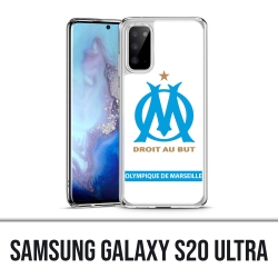 Coque Samsung Galaxy S20 Ultra - Logo Om Marseille Blanc