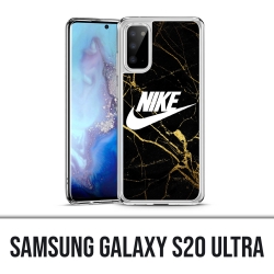 Coque Samsung Galaxy S20 Ultra - Nike Logo Gold Marbre
