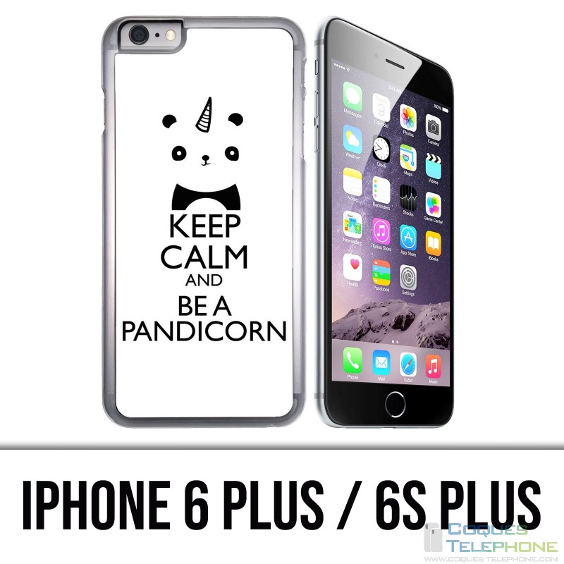 Custodia per iPhone 6 Plus / 6S Plus - Mantieni la calma Pandicorn Panda Unicorn