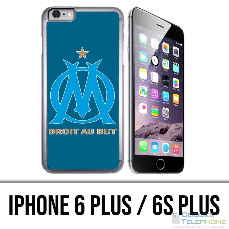 Funda iPhone 6 Plus / 6S Plus - Logotipo Om Marsella Fondo azul grande