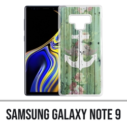 Coque Samsung Galaxy Note 9 - Ancre Marine Bois