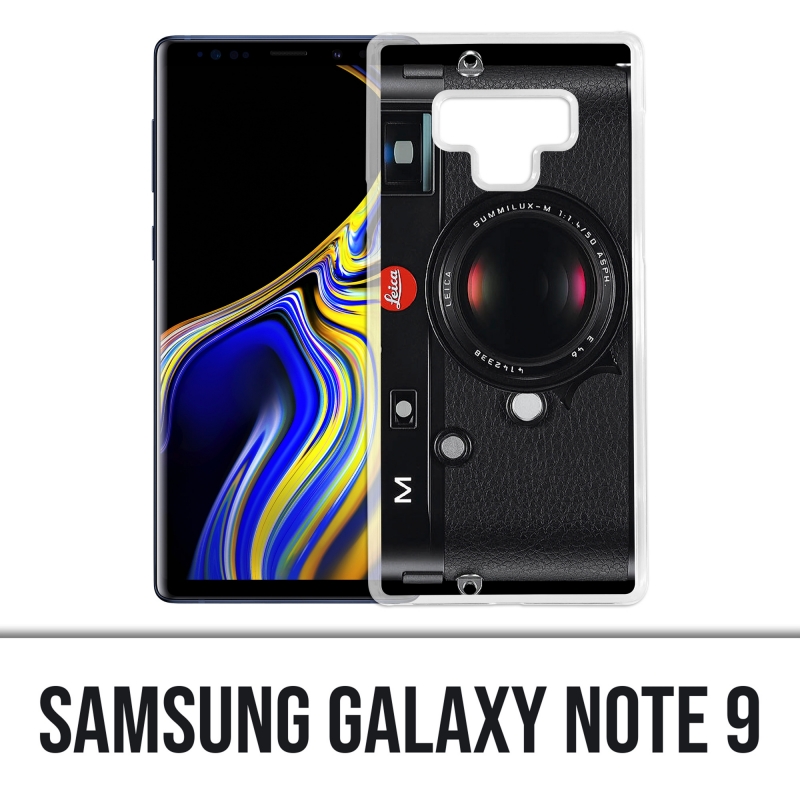 Custodia Samsung Galaxy Note 9 - Fotocamera vintage nera