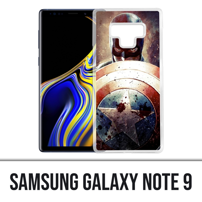 Custodia Samsung Galaxy Note 9 - Captain America Grunge Avengers