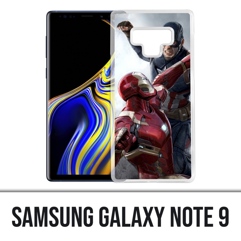 Coque Samsung Galaxy Note 9 - Captain America Vs Iron Man Avengers