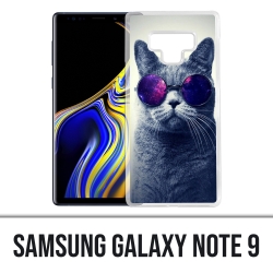 Coque Samsung Galaxy Note 9 - Chat Lunettes Galaxie