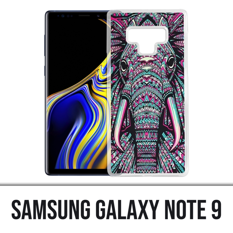 Samsung Galaxy Note 9 Case - Colorful Aztec Elephant