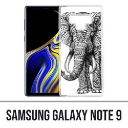 Coque Samsung Galaxy Note 9 - Éléphant Aztèque Noir Et Blanc