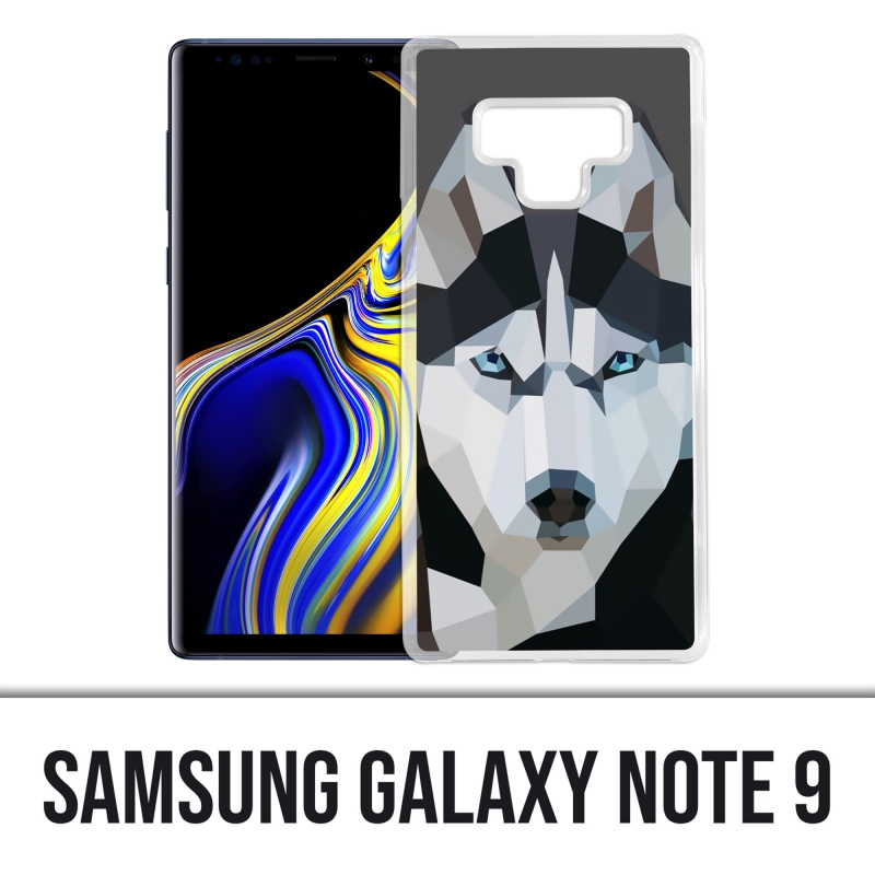 Coque Samsung Galaxy Note 9 - Loup Husky Origami