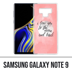 Samsung Galaxy Note 9 Case - Liebesbotschaft Mond zurück