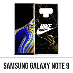 Coque Samsung Galaxy Note 9 - Nike Logo Gold Marbre