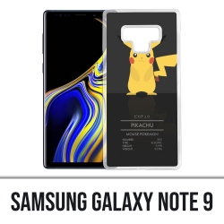 Funda Samsung Galaxy Note 9 - Tarjeta de identificación Pokémon Pikachu
