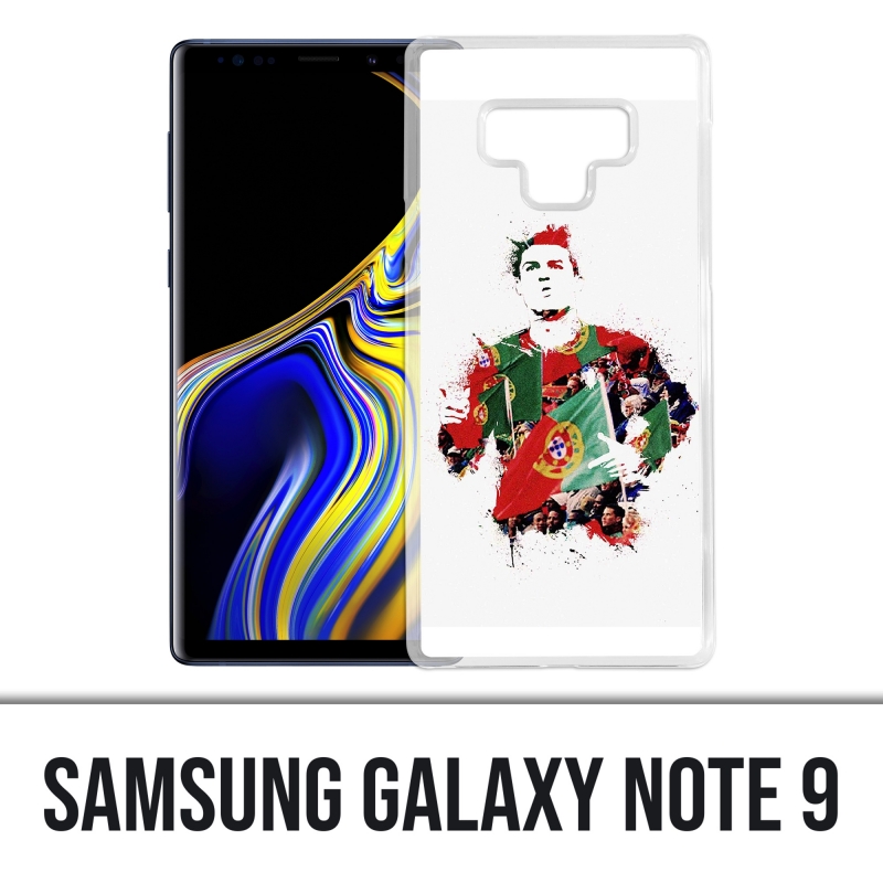 Coque Samsung Galaxy Note 9 - Ronaldo Football Splash