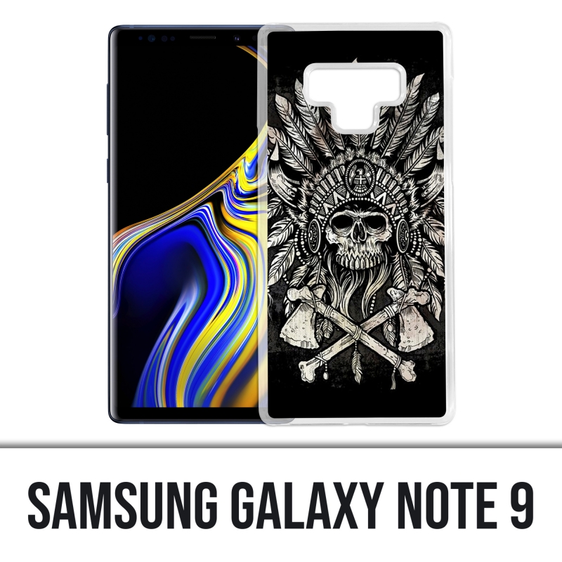Samsung Galaxy Note 9 case - Skull Head Feathers