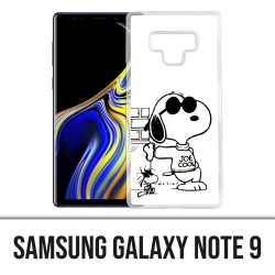 Coque Samsung Galaxy Note 9 - Snoopy Noir Blanc