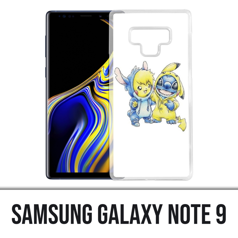 Coque Samsung Galaxy Note 9 - Stitch Pikachu Bébé