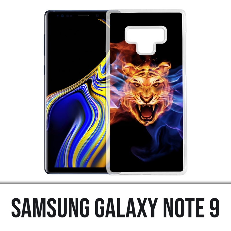 Coque Samsung Galaxy Note 9 - Tigre Flammes