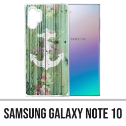Coque Samsung Galaxy Note 10 - Ancre Marine Bois