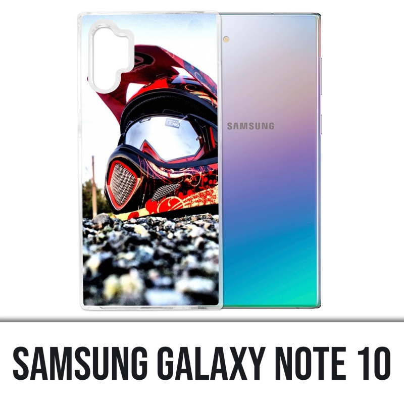 Coque Samsung Galaxy Note 10 - Casque Moto Cross