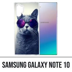 Coque Samsung Galaxy Note 10 - Chat Lunettes Galaxie