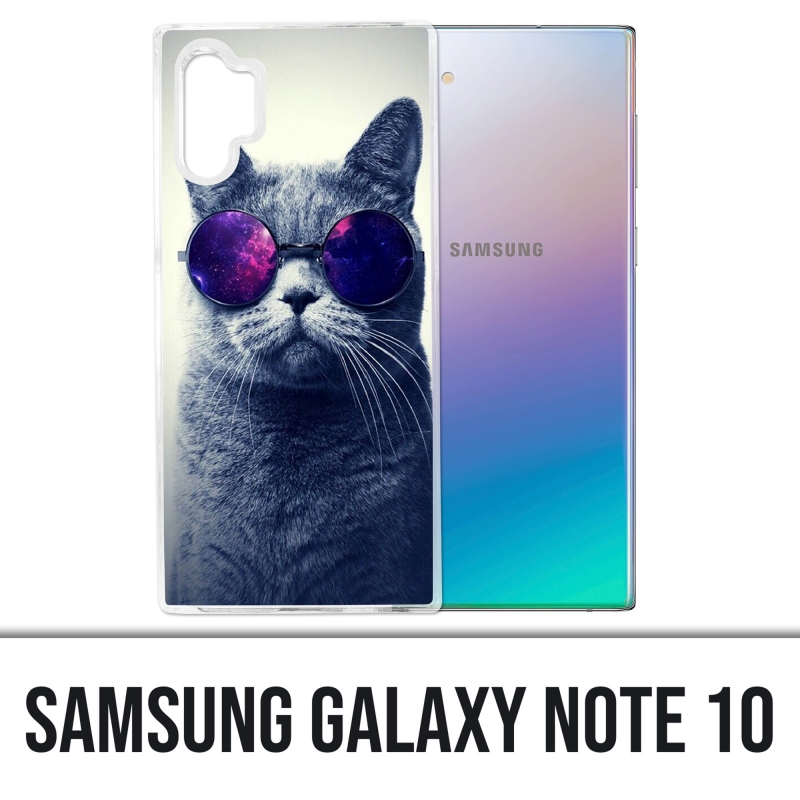 Samsung Galaxy Note 10 Hülle - Cat Galaxy Brille