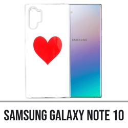 Coque Samsung Galaxy Note 10 - Coeur Rouge