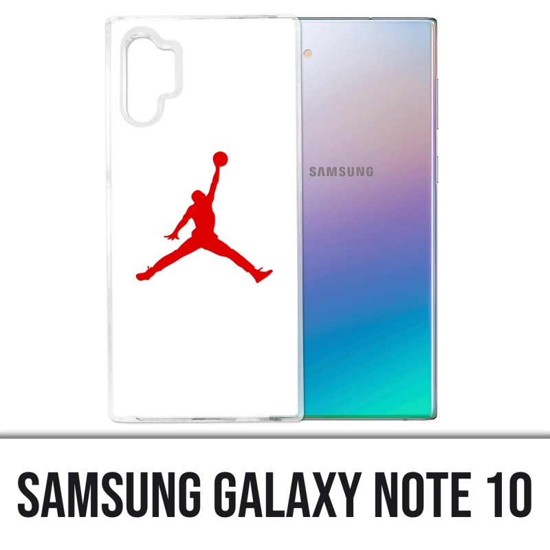 Coque Samsung Galaxy Note 10 - Jordan Basketball Logo Blanc