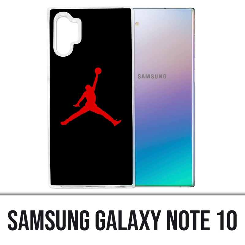 Coque Samsung Galaxy Note 10 - Jordan Basketball Logo Noir