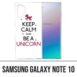 Coque Samsung Galaxy Note 10 - Keep Calm Unicorn Licorne