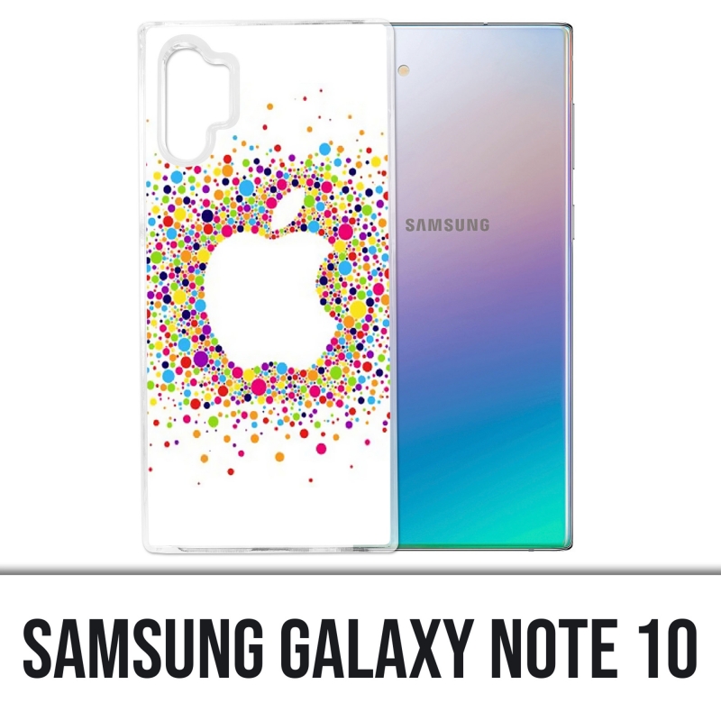 Coque Samsung Galaxy Note 10 - Logo Apple Multicolore