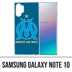 Coque Samsung Galaxy Note 10 - Logo Om Marseille Big Fond Bleu