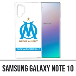 Coque Samsung Galaxy Note 10 - Logo Om Marseille Blanc