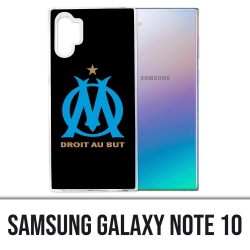 Coque Samsung Galaxy Note 10 - Logo Om Marseille Noir