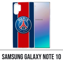 Coque Samsung Galaxy Note 10 - Logo Psg New Bande Rouge