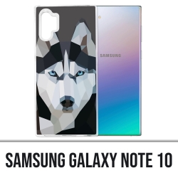 Coque Samsung Galaxy Note 10 - Loup Husky Origami