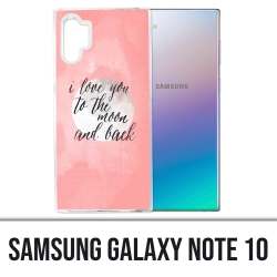 Samsung Galaxy Note 10 case - Love Message Moon Back