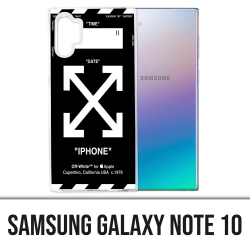 Coque Samsung Galaxy Note 10 - Off White Noir