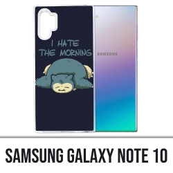 Coque Samsung Galaxy Note 10 - Pokémon Ronflex Hate Morning
