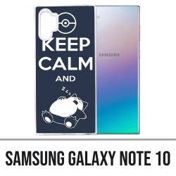 Coque Samsung Galaxy Note 10 - Pokémon Ronflex Keep Calm