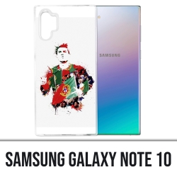 Coque Samsung Galaxy Note 10 - Ronaldo Football Splash