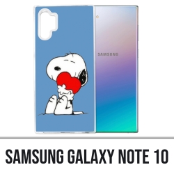 Coque Samsung Galaxy Note 10 - Snoopy Coeur