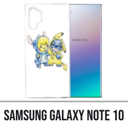 Coque Samsung Galaxy Note 10 - Stitch Pikachu Bébé