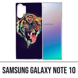 Coque Samsung Galaxy Note 10 - Tigre Peinture