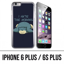 Coque iPhone 6 PLUS / 6S PLUS - Pokémon Ronflex Hate Morning