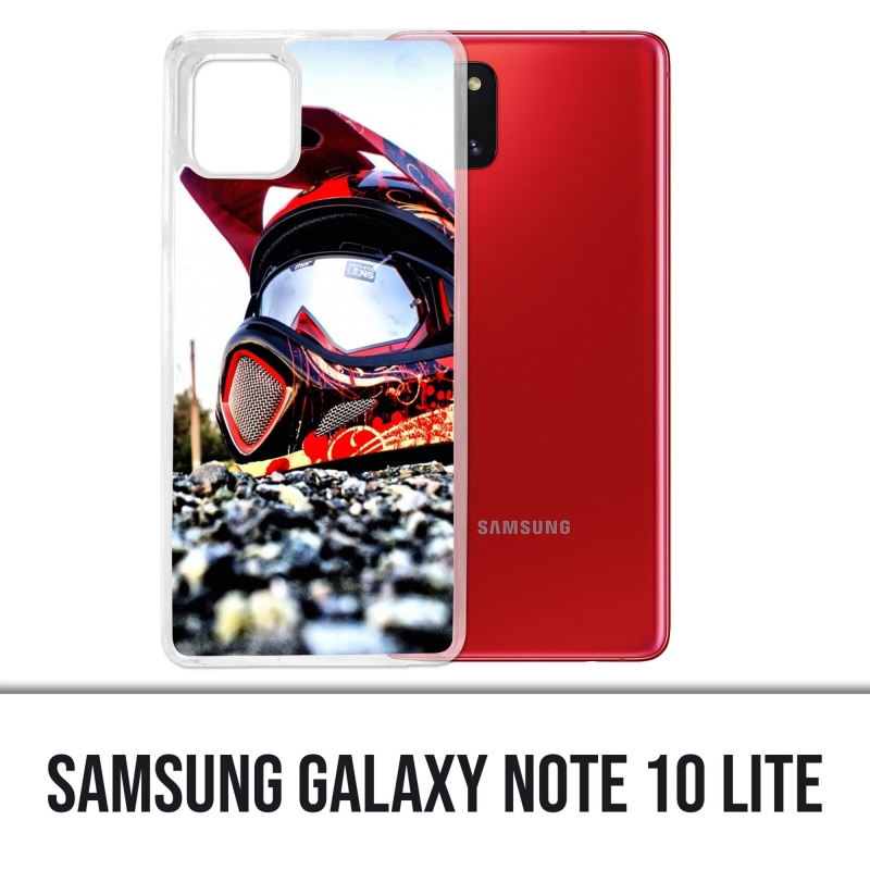Coque Samsung Galaxy Note 10 Lite - Casque Moto Cross