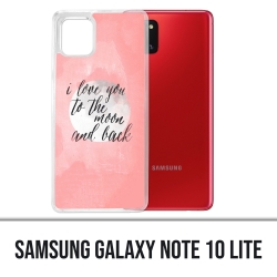 Samsung Galaxy Note 10 Lite Case - Liebesbotschaft Mond zurück