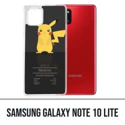 Funda Samsung Galaxy Note 10 Lite - Tarjeta de identificación Pokémon Pikachu